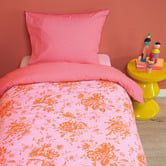 Oilily Pink Prom Flowers Cotton Single Quilt Cover Set