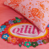 Oilily Pink Prom Flowers Cotton Single Quilt Cover Set
