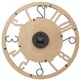 Toki 60cm Light Timber Gabe Silent Wall Clock
