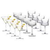 Pasabache 12 Piece Elysia Cocktail Hour Glass Set