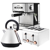 Utilia 3 Piece Xavier Toaster, Kettle &amp; Espresso Machine Set
