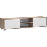 Core Living 180cm Natural &amp; White Avery TV Unit