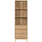 Core Living Natural Anderson 3 Shelf Bookcase