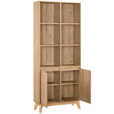 Core Living Natural Anderson 6 Shelf Bookcase | Temple & Webster