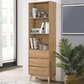 Core Living Natural Anderson 3 Shelf Bookcase