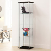 Core Living Waldo 4 Shelf Glass Display Cabinet