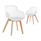 Core Living Lilly Beech Wood Bucket Dining Chairs