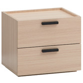 Core Living Light Oak Marriott 2 Drawer Bedside Table