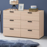 Core Living Light Oak Marriott 6 Drawer Chest