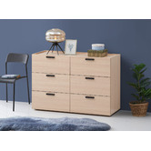 Core Living Light Oak Marriott 6 Drawer Chest