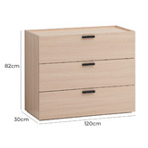 Core Living Light Oak Marriott 3 Drawer Chest