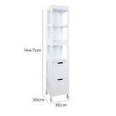 Core Living White Boston Tower Tallboy with Shelves