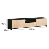 Core Living Black Lee Entertainment Unit with Drawer