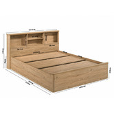 Core Living Anderson Queen Bed with Bookcase Headboard