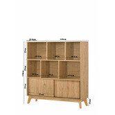 Core Living Anderson 6 Shelf Multi-Functional Display Cabinet
