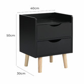 Core Living Iris 2 Drawer Bedside Table | Temple & Webster