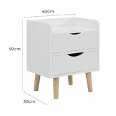 Core Living Iris 2 Drawer Bedside Table | Temple & Webster