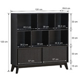 Core Living Anderson 6 Shelf Multi-Functional Display Cabinet