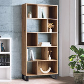 Core Living Natural Cohen 5 Tier Bookcase | Temple & Webster