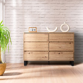 Core Living Natural Cohen 6 Drawer Chest