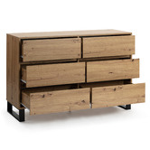 Core Living Natural Cohen 6 Drawer Chest