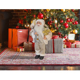 White & Gold Santa Christmas Figurine | Temple & Webster