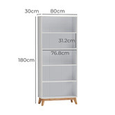Core Living Anderson 5 Tier Bookshelf