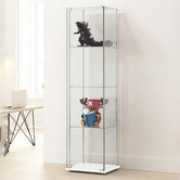 Core Living Waldo 4 Shelf Glass Display Cabinet