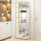 Core Living Waldo 2 Door Glass Display Cabinet | Temple & Webster