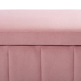 Core Living Beryl Velvet Storage Ottoman Bench