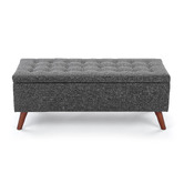 Core Living Marcelline Button Tufted Storage Ottoman Bench