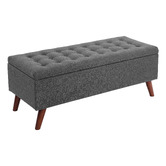 Core Living Marcelline Button Tufted Storage Ottoman Bench