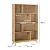 Core Living Anderson 8 Shelf Bookcase