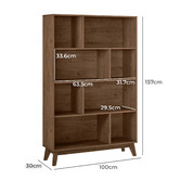 Core Living Anderson 8 Shelf Bookcase