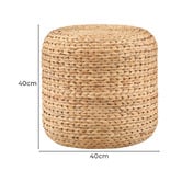 Core Living Tabitha Round Water Hyacinth Pouffe