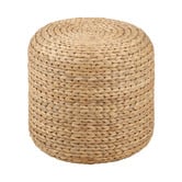 Core Living Tabitha Round Water Hyacinth Pouffe