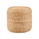 Core Living Tabitha Round Water Hyacinth Pouffe