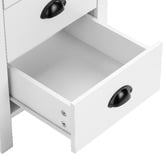 Core Living White &amp; Natural East Hastings 3 Drawer Bedside Table