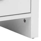 Core Living White &amp; Natural East Hastings 3 Drawer Bedside Table