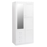 Core Living White Morana 2 Door 3 Drawer Wardrobe