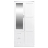 Core Living White Morana 2 Door 3 Drawer Wardrobe