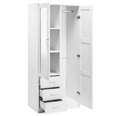 Core Living White Morana 2 Door 3 Drawer Wardrobe