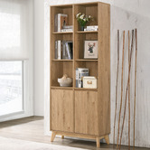 Core Living Natural Anderson 6 Shelf Bookcase
