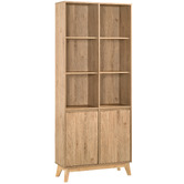 Core Living Natural Anderson 6 Shelf Bookcase