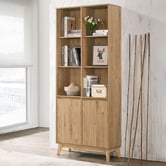 Core Living Natural Anderson 6 Shelf Bookcase