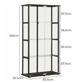 Core Living Bramwell 2 Door Glass Display Cabinet