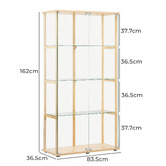 Core Living Bramwell 2 Door Glass Display Cabinet