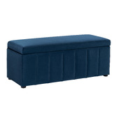 Core Living Beryl Velvet Storage Ottoman Bench