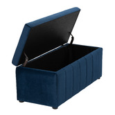 Core Living Beryl Velvet Storage Ottoman Bench