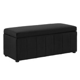 Core Living Beryl Velvet Storage Ottoman Bench
